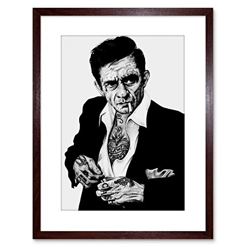 Johnny Cash Tattoo Inked ICON Framed Art Print by W.Maguire F97X12454