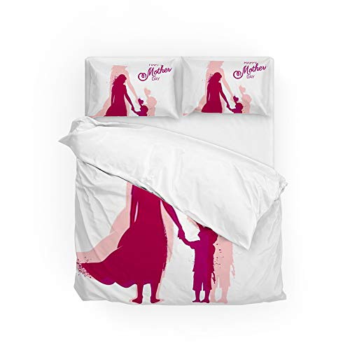 Housse de couette microfibre avec 2 taies d'oreiller pour lit double - 2