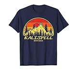 Vintage Kalispell Montana MT Mountains Hike Hiking Souvenir T-Shirt