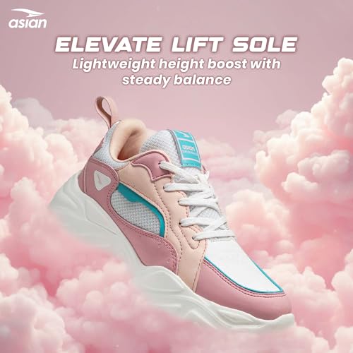 Image of ASIAN Women BLOSSOM-12 Running and Casual wear Running Shoes with Laces, Lightweight and Comfortable Shoes Gym and Sports Shoes for Women & Girls with Stylish Design