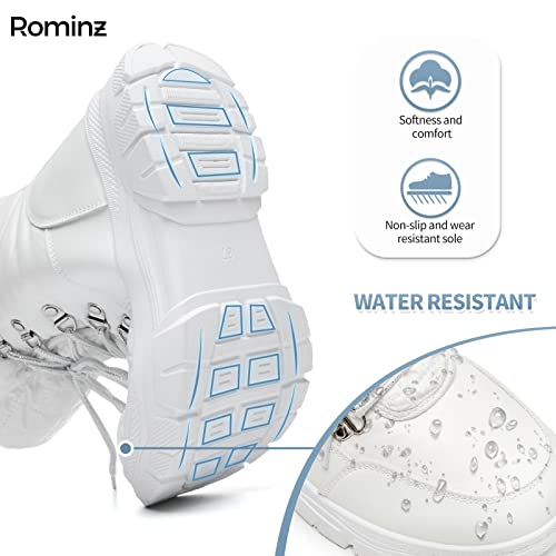 Rominz Womens Winter Snow Boots with Zipper Warm Fur Lined Mid Calf Ankle Booties for Women Comfortable Outdoor Anti Slip Boots4