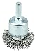 Weiler 10038 1-1/2" Circular Flared Crimped Wire End Brush, .020" Steel Fill, Made in the USA