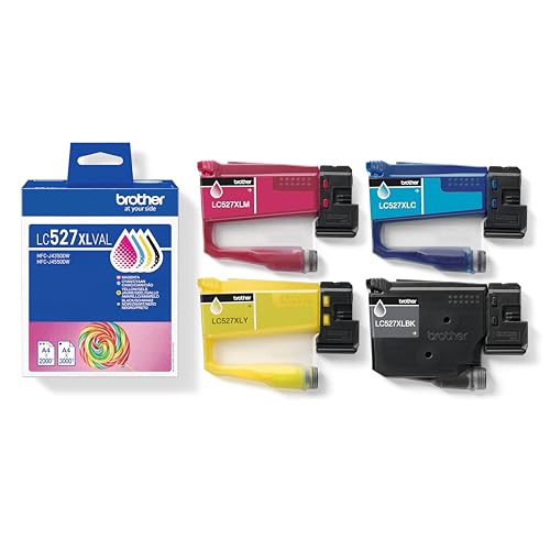 Brother Lc527Xlval | Kit Da 4 Cartucce Ink | Include Colori Nero, Ciano, Magenta E Giallo | Da 3000 Pag (Nero) E 2000 Pag (Colori) | Per Stampanti Mfc