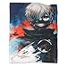 Anime-Decke Tokyo Ghoul Kaneki, Flanell, Bett, gemütlich, weicher Plüsch, Bett, Sofa, Wohnzimmer, 100 x 130 cm