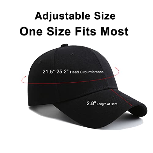 Npqquan Stiff Structured Front Panels Baseball Cap Golf Dad Hat For Women And Men Hat Black #TOP1