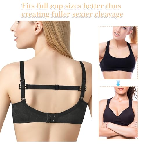 Nogeqi 9 Stück Unsichtbare BH Träger Clip Damen BH Klammer Rücken Elastische BH Träger Halter BH Clips für BH Träger Rücken, rutschfeste BH Trägerhalter Clip Bra Strap Holders, Schultergurte Rutschen