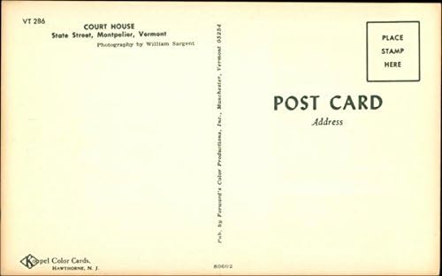 Miniatura 2 de Court House Montpelier, Vermont VT Original Vintage Postcard