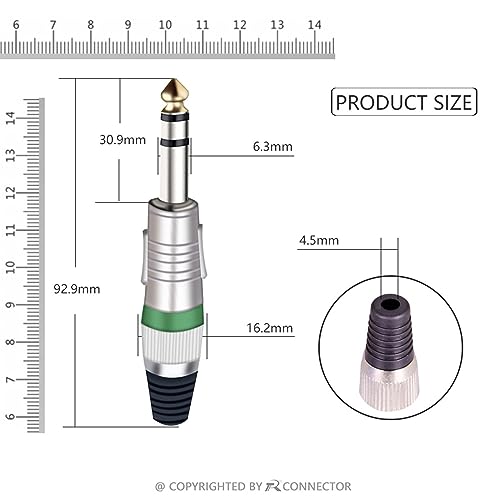 Prise microphone Jack 6.35mm pour réparer et assembler vos câbles audio abîmés - 6