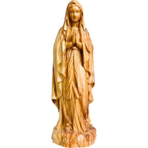 Madonnine de Lourdes en bois de 10 cm un cadeau spirituel artisanal unique