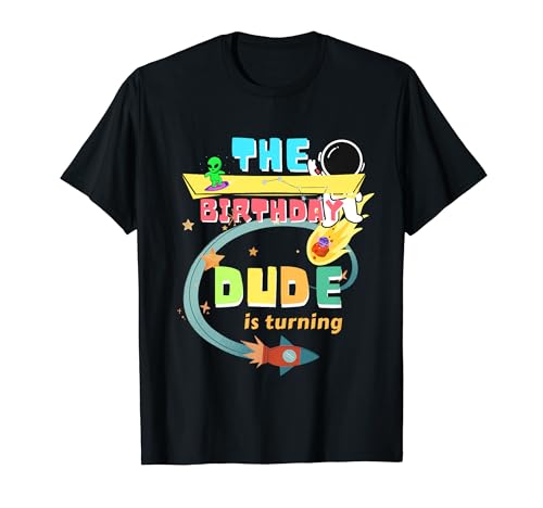 Disfraz de Birthday Dude Kids One Happy Dude para fiesta de cumpleaños para niños Camiseta