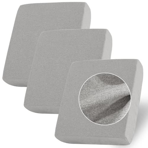 StangH Linen Couch Covers for 3-Cushion Sofa, Grey, 3 Pieces