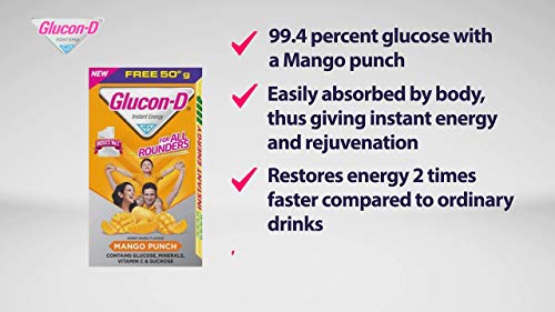 Image of Glucon-D Instant Energy Health Drink 450gm, Pack 1, Assorted Flavours (Mango Punch)