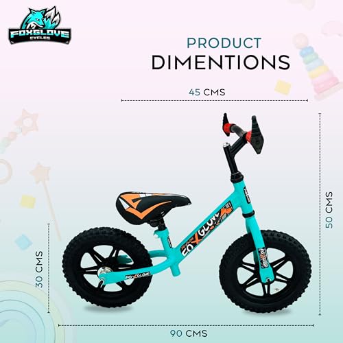 Image of FOXGLOVE 12T Balance Bicycle | Aqua Green | 12.235