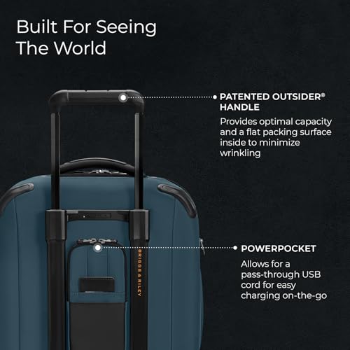 Briggs & Riley International 21" Carry On Expandable Spinner - Luggage for Travel, Suitcases with Wheels, Softside Rolling Bag for Men & Women - ZDX Collection, Ocean by Briggs & Riley - Image 4