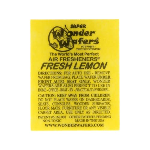 Image of Wonder Wafers 250 Count Unwrapped Automobile Professional Use Air Fresheners Car and Truck Detail (Fresh Lemon)