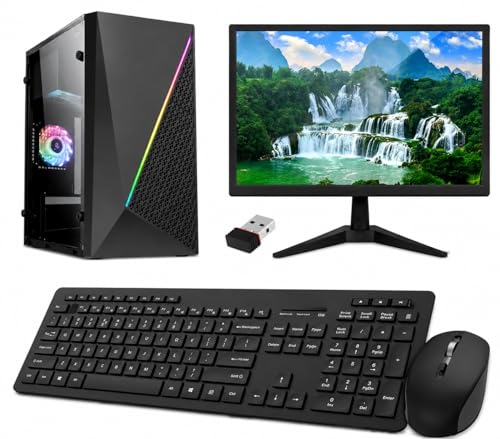 Image of Core i5 2320 Assembled Desktop PC (8GB RAM, 256 SSD, Windows 11 Home, MS Office, 19'' Monitor, Black, DDR3, Ready-to-Use PC)