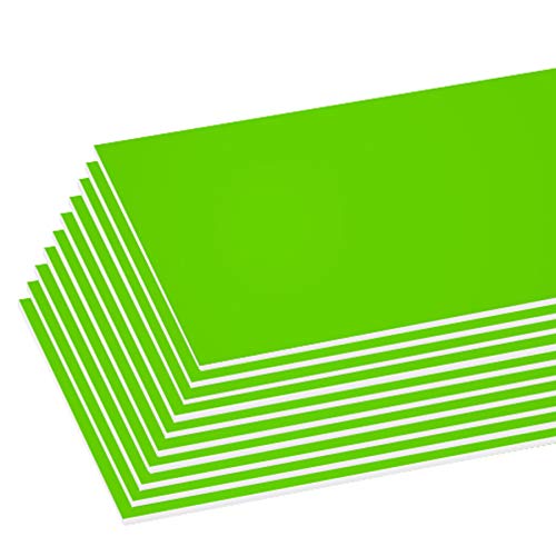 Panneau en mousse vert fluo BAZIC 50x76cm de 1.9cm d'épaisseur pour projet scolaire Lot de 25