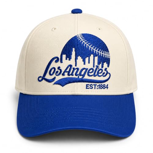 Los Angeles Hat Classic La Baseball Cap for Men & Women Premium Embroidered Cotton Trucker Hat Vintage Baseball Fan Gear