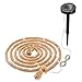 Produktbild esotec Solar Lichterkette Cord Light, 4,5 Meter, 60 LEDs, warmweiß, Zuleitung 2m, Juteseil, Naturkordel Seil, Akku, Solarmodul, Erdspieß, Hochzeitsdeko, autark, Wintergarten, außen, winterfest, 102164