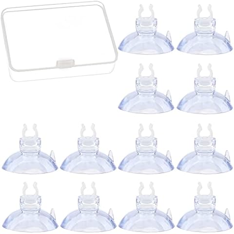 Kepfire 12 Pcs Aquarium Without Hook Suction Cup Rubber Transparent Hose Holder Fish Tank Tubing Adjustable Airline Tube Holder Accessories Cover