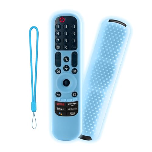 Image of TECHONTO Silicone LG Remote Control Cover- Protective Case with Non-Slip Grip, Shockproof & Dustproof Sleeve- Compatible with MR21GA(2021), MR22GA(2022), MR23GA(2023) [Remote NOT Included]- Sky Blue