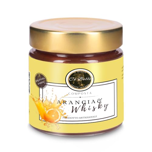 Composta artigianale Arancia & Whisky, Fragola & Prosecco, Mango & Tequila, Pesca & Rum, vasetto da 220g (Arancia & Whisky)