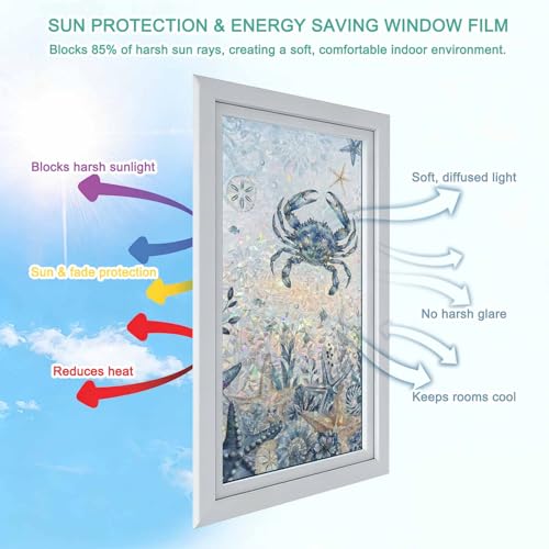 Película para ventana Rainbow estilo vitral 17.7x39.3 pulgadas miniatura 5