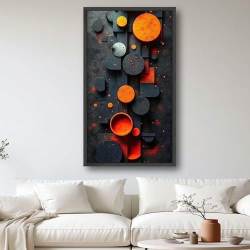 Tableau géométrique abstrait contrasté pour réveiller vos murs - 4