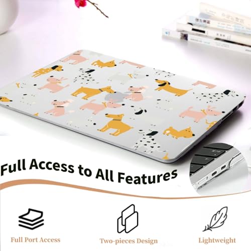 Coque MacBook Air 13 A1466 : protection rigide au design chiens rigolos - 5