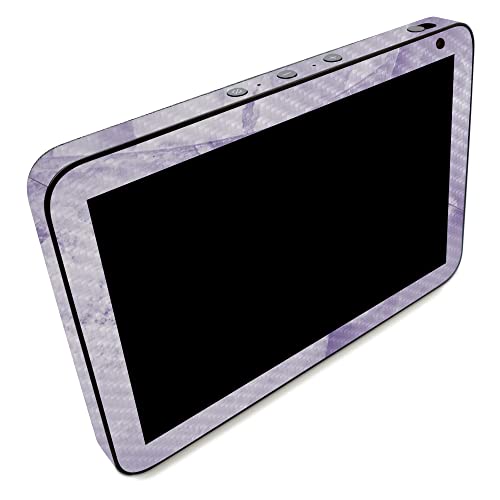 Image of MightySkins Carbon Fiber Skin Compatible with Amazon Echo Show 8 (Gen 2) - Round Amethyst | Protective, Durable Textured Carbon Fiber Finish | Easy to Apply | Made in The USA