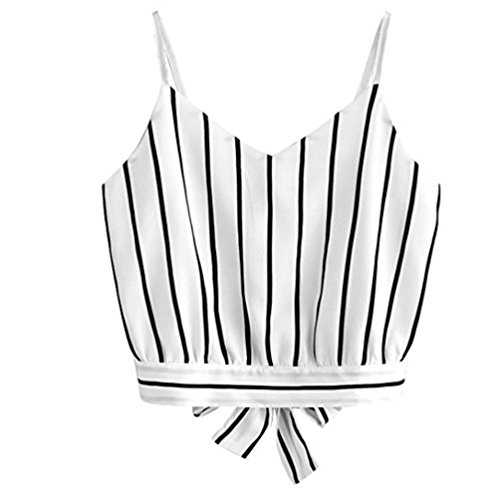 OVERDOSE Damen Sommertops Oberteile Frauen Sling V-Ausschnitt Blumendruck Crop Cami Top Strand Tank Tops Camisole Bluse Shirt