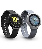 Ringke Air Sports [2 Pack] Compatible with Samsung Galaxy Watch Active 2 44mm Case, Thin Soft Flexible Rugged TPU Raised Bezel Frame Protective Cover - Black & Matte Clear