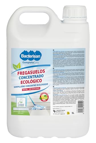 BACTERISAN Krisul Fregasuelos Ecológico Concentrado Y Perfumado | Activo Limpiador de Suelos y Paredes | Con Aroma a Limón de Larga Duración | Blanco | 5
