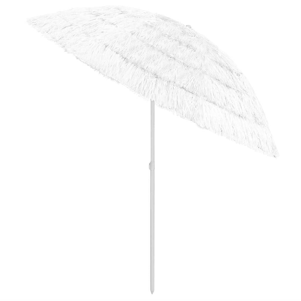 Sombrilla de Playa Hawaii con Protección UV y Función de Inclinación, Varilla Resistente y Clavo de Soporte Fijo, Perfecta para Bloquear Rayos Solares, Montaje en Soporte