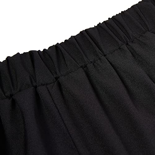 Lionjie Girls Joggers Pants Kids Cargo Outdoor Sweatpants Lightweight Loose High Waisted Uniform Trousers Black #TOP4