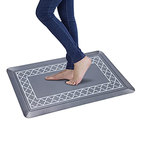 Sisenny Artistic And Colorful Anti Fatigue Kitchen Floor Mat, Perfect Kitchen Mat, Standing Desk Mat, Non-slip Waterproof Thick Cushioned Pad for Home,Office and Garage 30"×18"×12mm (Grey) Sisenny Artistic And Colorful Anti Fatigue Kitchen Floor Mat, Perfect Kitchen Mat, Standing Desk Mat, Non-slip Waterproof Thick Cushioned Pad for Home,Office and Garage 30"×18"×12mm (Grey)
