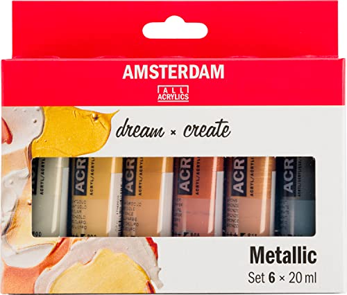 Talens AMSTERDAM - Juego de pinturas acrílicas metalizadas (6 x 20 ml) Cover