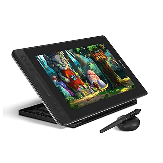 HUION KAMVAS Pro 13 Graphics Drawing Monitor with Stand, Full-Laminated Anti-Glare Screen Battery-Free Stylus 8192 Pen Pressure - 13.3 Inch Pen Tablet Display for Linux, Windows and Mac