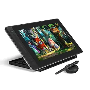 HUION Drawing Monitor KAMVAS Pro 13 Pen Display Graphic Tablet Tilt Battery-Free Stylus 8192 Pen Pressure 120% sRGB 13.3 inch GT-133 13.3 inch Monitor with Stand for Linux, Windows and Mac