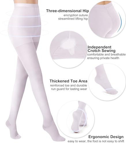 Image of Medical Compression Pantyhose for Women Support Stockings 20-30 mmHg Treatment Swelling, Edema Varicose Veins