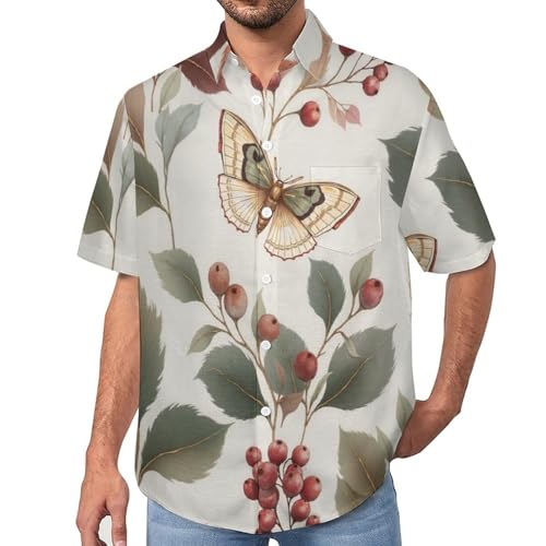 Chemise homme imprimé papillons de nuit pour look printemps décontracté
