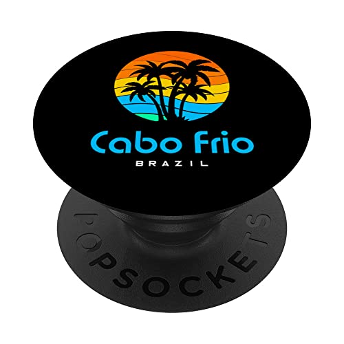 Cabo Frio Brazil PopSockets Swappable PopGrip, Black