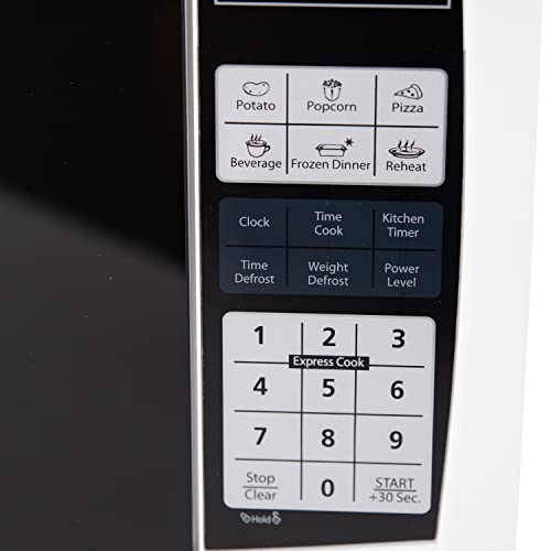 Avanti Mt9K0W Microwave Oven 900-Watts Compact With 6 Pre Cooking Settings, Speed Defrost, Electronic Control Panel And Glass Turntable, White #TOP4