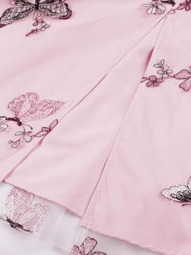 Image of Women's Tie Strap Tulle Prom Dresses Sweetheart Flower Embroidery Dress Short Formal Party Mini Homecoming Dresses