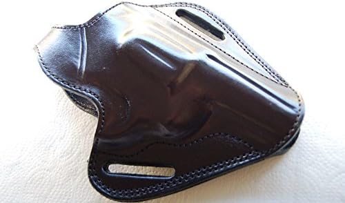 cal38 Handcrafted Leather Belt Holster for Taurus 605 357 Magnum 3 Barrel R.H Black Tan