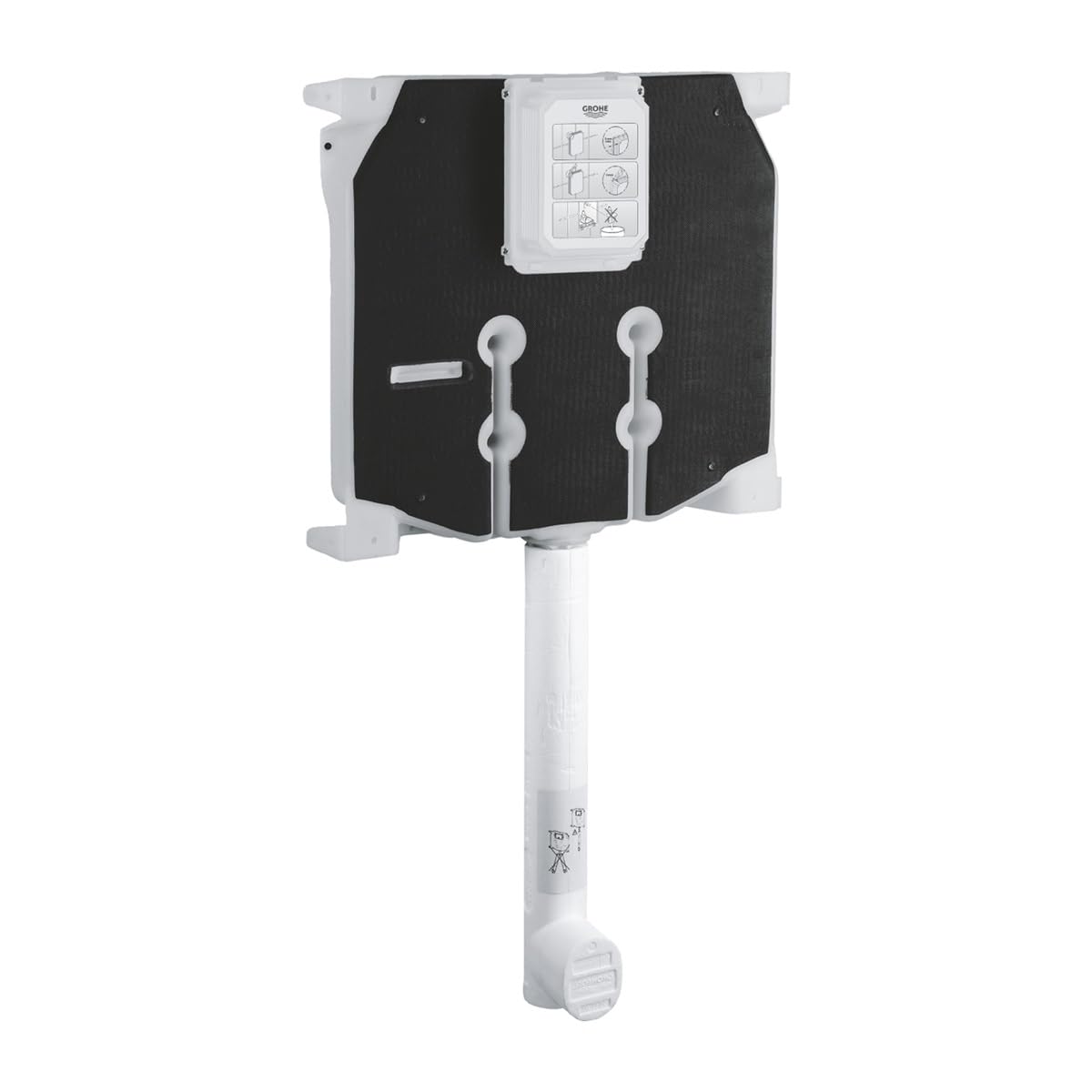 Cassetta di scarico ad incasso completa con placca BIANCA e canotto per sanitari bagno GROHE 38863000 38732SH0