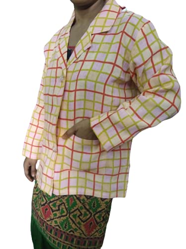 arohi International 100% Leelan Cloths Sun Coat for Woman's, Cotton Sun Coat for Girls Byk Drive (free size) (Yellow Multy)-picture-36