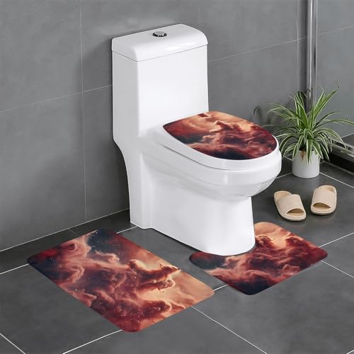 Tapis de salle de bain antidérapants rectangulaire en U et O Quantum Nebula - 2