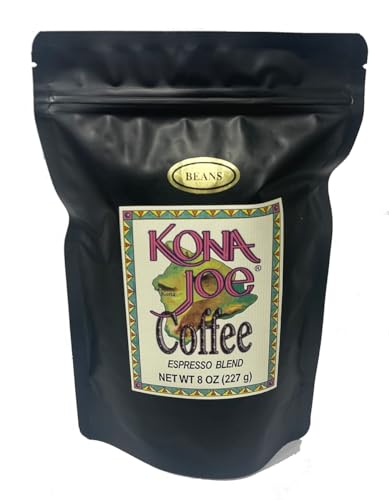 Kona Joe Gourmet Espresso Coffee Blend, Whole Bean (8 oz)