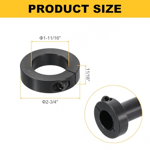 Collier de serrage acier oxyde noir uxcell bague de blocage 63mm